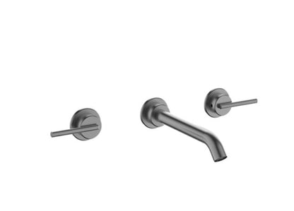Crosswater 3ONE6 Wall Mounted Lever Basin 3 Hole Set Slate