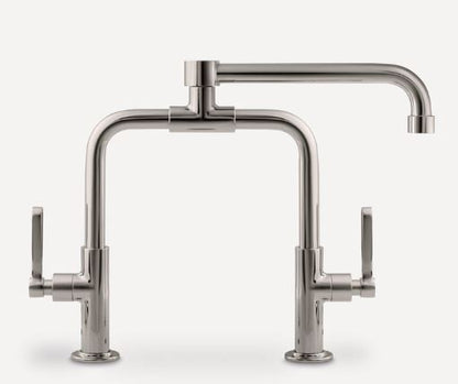 Lefroy Brooks Ten Ten Kitchen Bridge Mixer With Levers - Antique Gold