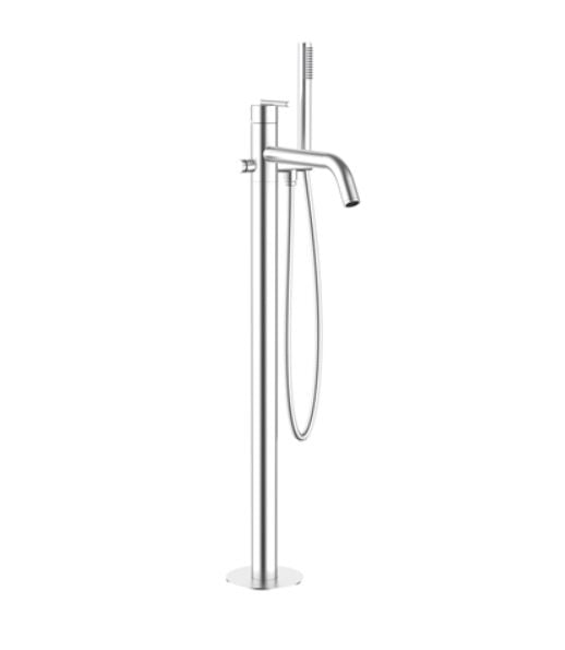 Crosswater 3ONE6 Lever Floor Standing Bath Filler Brushed Stainless Steel