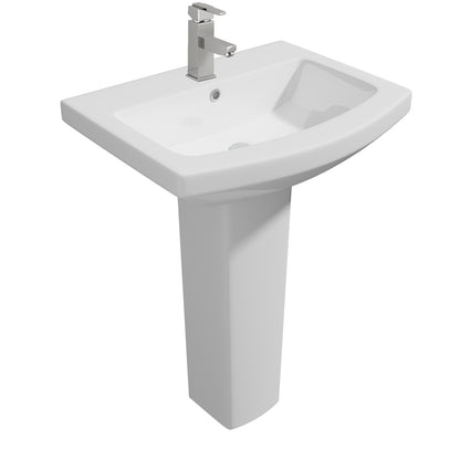 SW6 Trim 550mm 1TH Basin and Pedestal