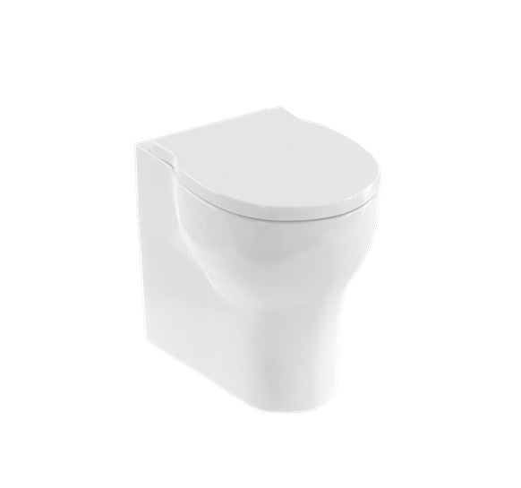 Trim Round Back To Wall WC & Soft Close Seat White Gloss