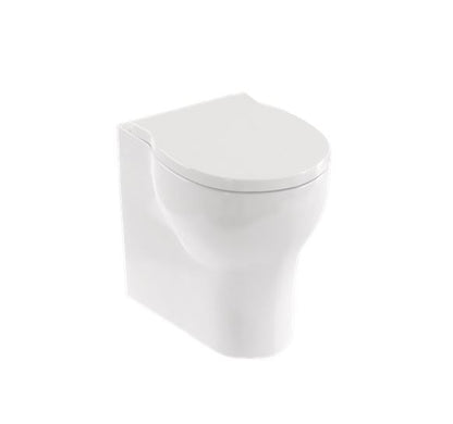 Trim Round Back To Wall WC & Soft Close Seat White Gloss