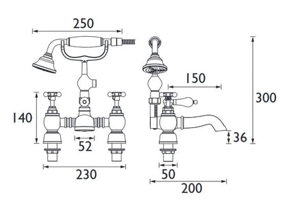 Trinity Bath Shower Mixer Chrome