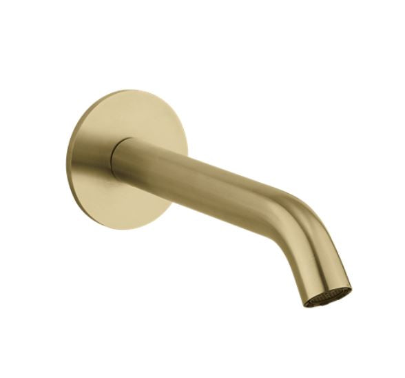 3ONE6 Brushed Brass Wall Mounted Contemporary Bath Spout