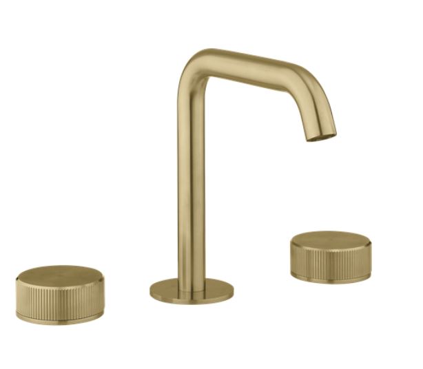 Crosswater 3ONE6 3 Hole Basin Mixer - Brushed Brass