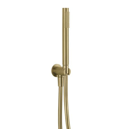 Crosswater 3ONE6 Wall Outlet, Handshower & Hose - Brushed Brass