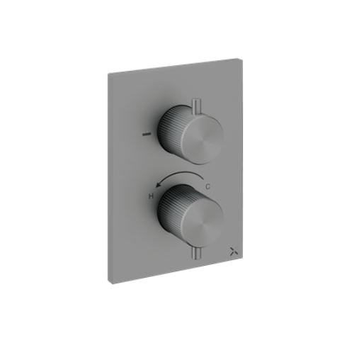 Crosswater 3ONE6 Shower Trim Set With 1 Outlet Slate
