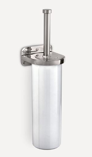 Lefroy Brooks Ten Ten Wall Mounted Brush & Pot TT4969NK Silver Nickel