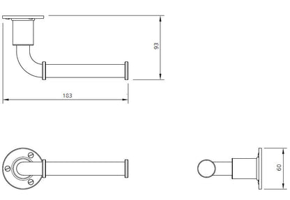Lefroy Brooks Ten Ten Paper Holder TT4973CP Chrome