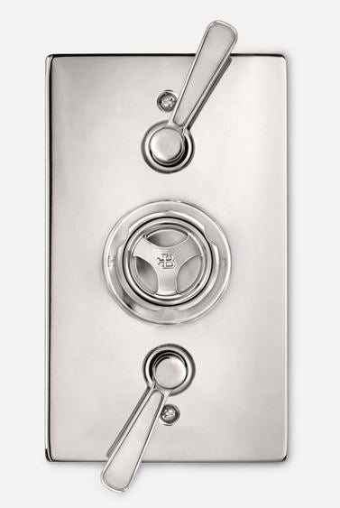 Lefroy Brooks Ten Ten Thermostatic Shower Valve With 8" Rose & Hand Shower SIlver Nickel