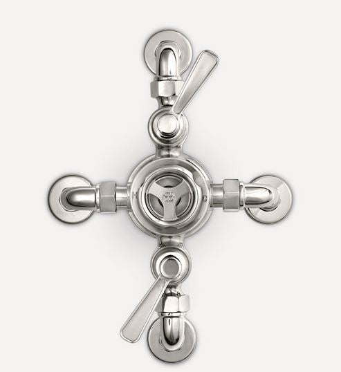 Lefroy Brooks Ten Ten Exposed Thermostatic Shower Valve With 8" Rose & Hand Shower Chrome