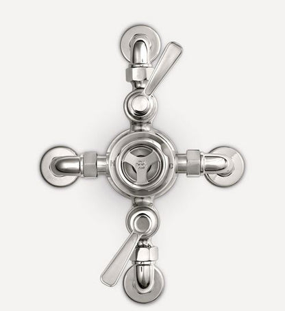 Lefroy Brooks Ten Ten Exposed Thermostatic Shower Valve With 8" Rose & Hand Shower Antique Gold