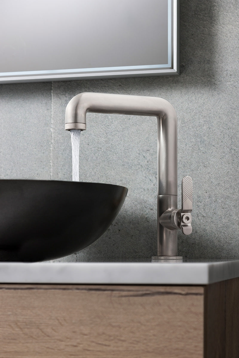 Crosswater UNION Tall Mono Basin Mixer Brushed Black Chrome