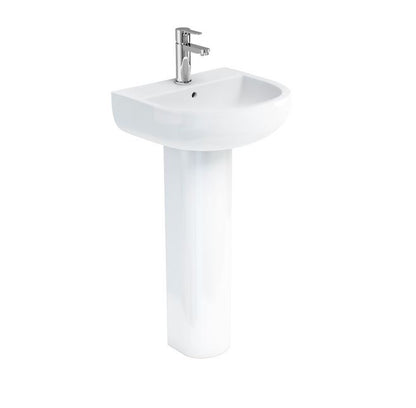 Universal 190 x 162 x 690mm Round Full Pedestal - White