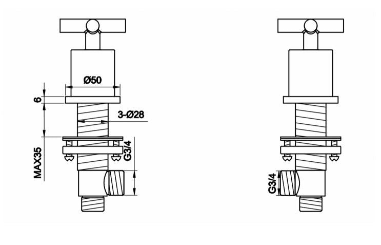 Just Taps Solex Panel Valves With Slim Click Clack Exofil