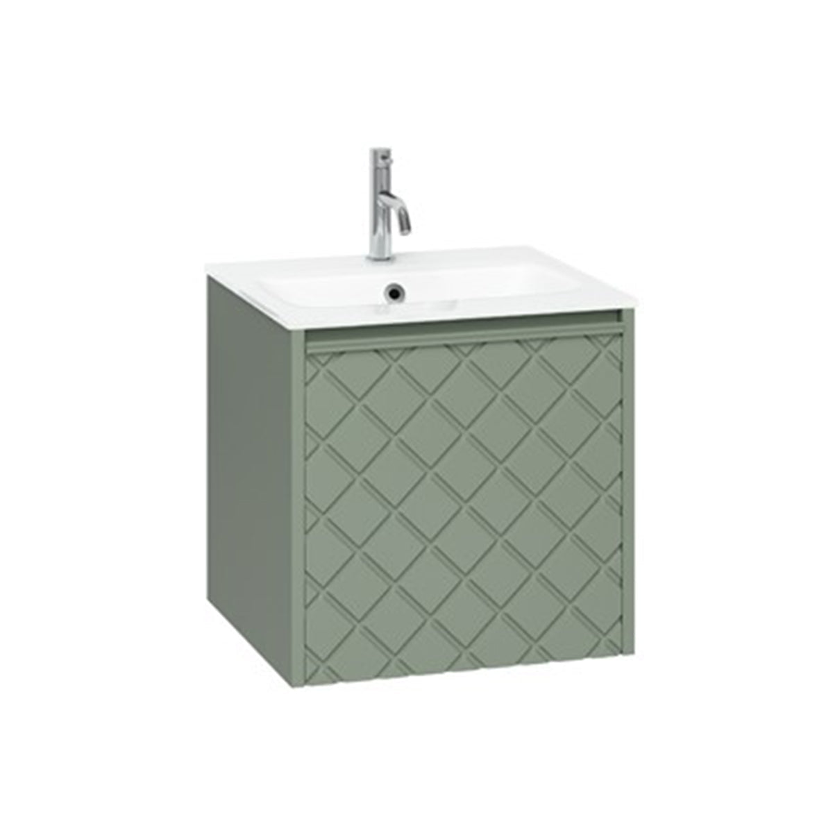 Crosswater Vergo 500 Single Drawer Unit with Ice White Glass Basin