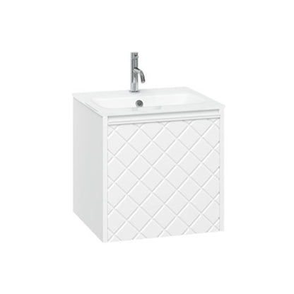 Crosswater Vergo 500 Single Drawer Unit with Ice White Glass Basin