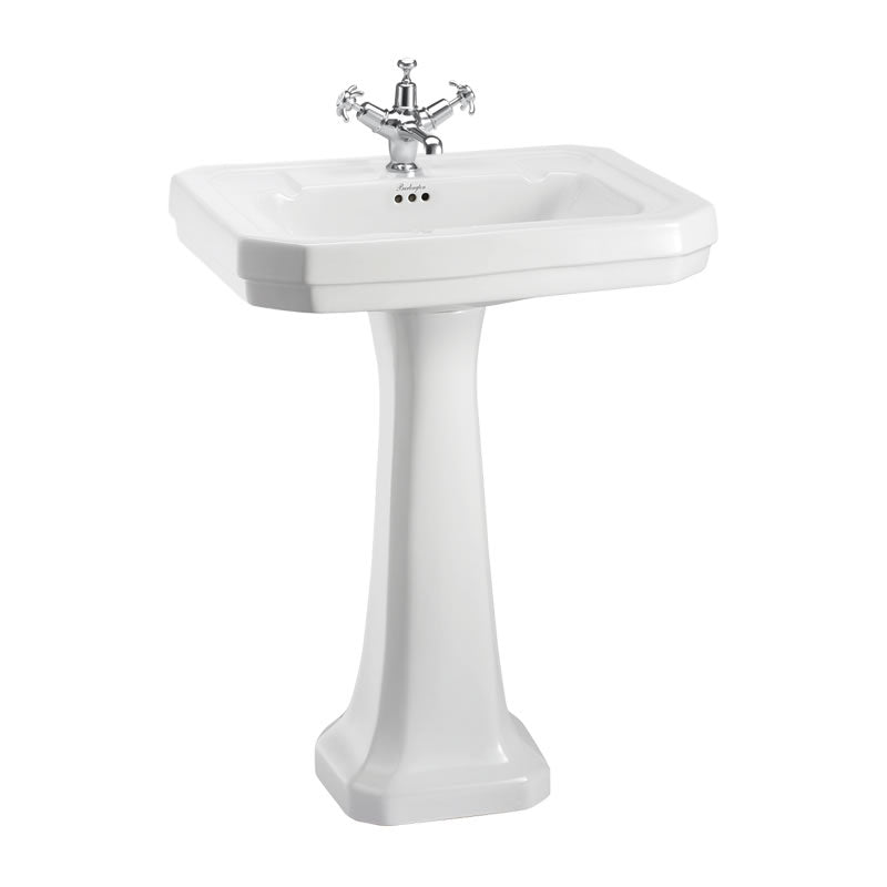 Burlington Victorian Basin With Full Pedestal 610mm 2 Tap Hole