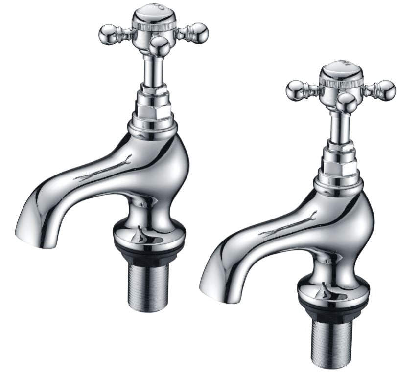 Traditional Premium Chrome Bath Taps (Pair)
