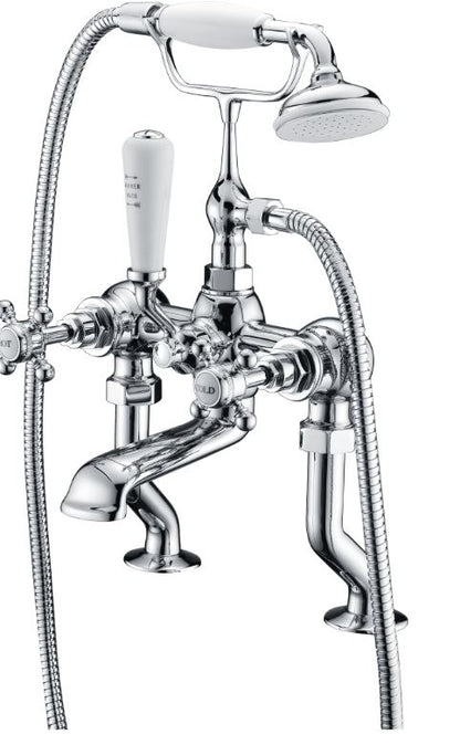 Traditional Premium Chrome Bath Shower Mixer Inc Hose & Handset