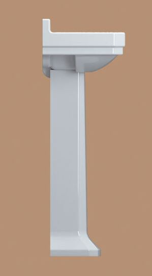 Essentials Wyndham Traditional 515mm Basin With Two Tap Holes