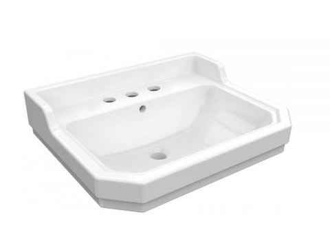 Essentials Wyndham Traditional 580mm Basin With Three Tap Holes