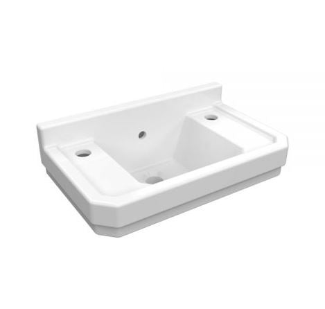 Essentials Wyndham Traditional 515mm Basin With Two Tap Holes
