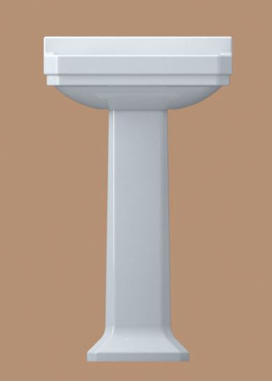 Essentials Wyndham Traditional 515mm Basin With Two Tap Holes
