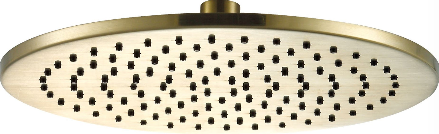 Round Shower Head 250mm Brushed Brass