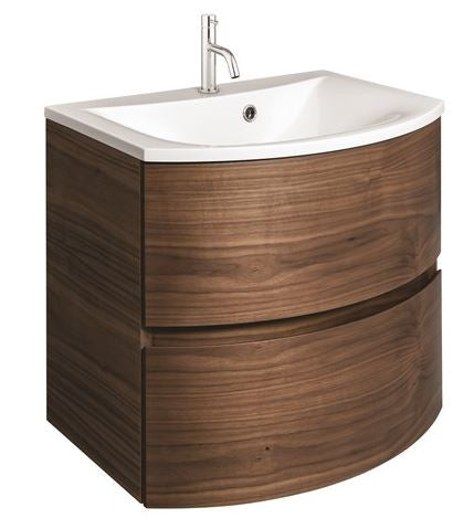 Crosswater Svelte 600mm Vanity Unit Walnut