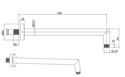 Crosswater Water Square 2 Outlet 2 Handle Shower Bundle - Chrome