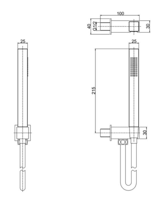 Crosswater Water Square 2 Outlet 2 Handle Shower Bundle - Chrome