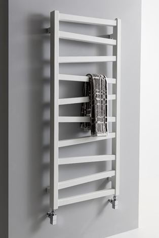 Crosswater Wedge Towel Rail 1096 x 500 Soft White Matte
