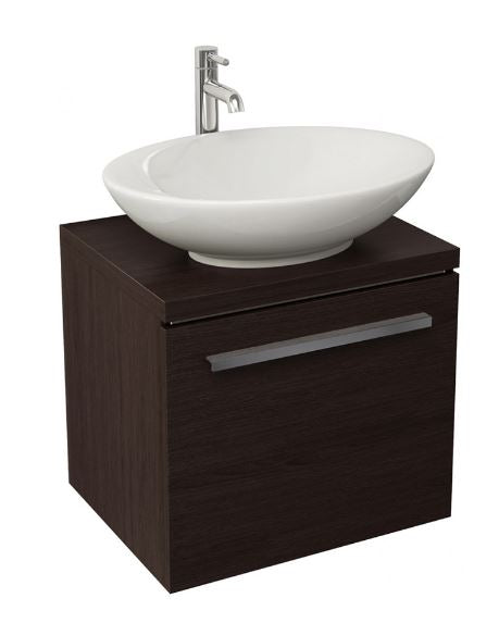 Essentials Bloque 470mm Single Drawer Wall Mounted Unit in Wenge(Unit Only)