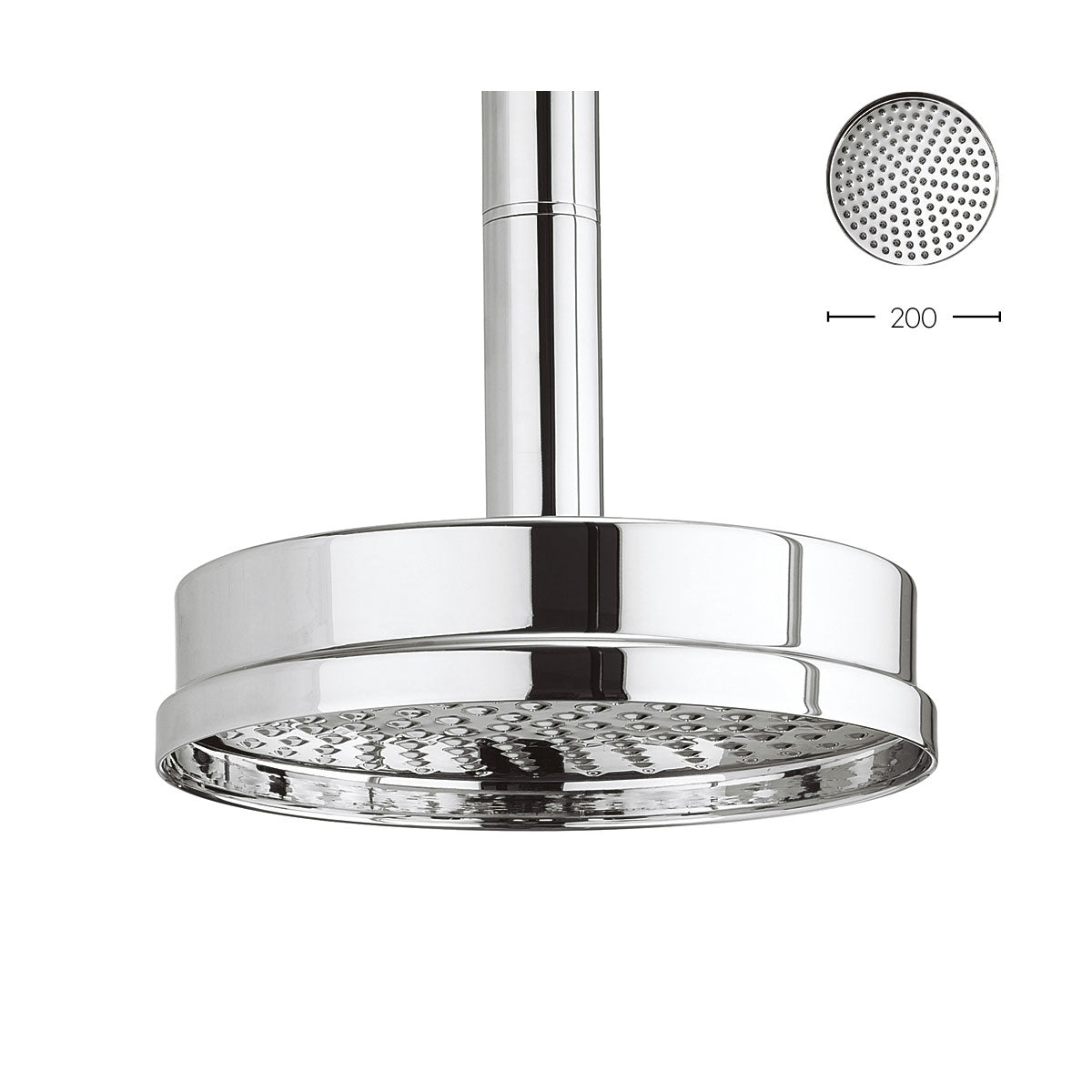 Crosswater Waldorf Chrome Shower Head 8 Inch