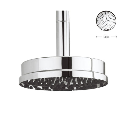 Crosswater Waldorf Easy Clean Chrome Shower Head 8 Inch