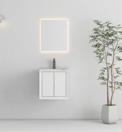 Val 400 2 Door Matt White Cabinet and Basin