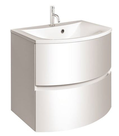 Crosswater Svelte 600mm Vanity Unit White Gloss