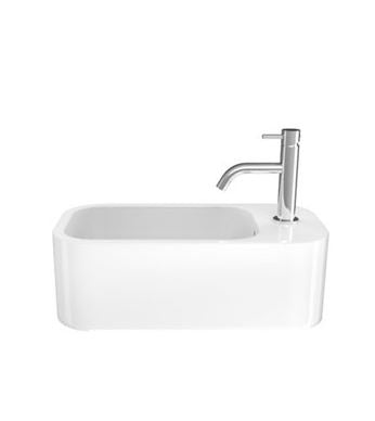 Crosswater Popolo Cloakroom Basin - Gloss White Right Handed - 480mm x 250mm