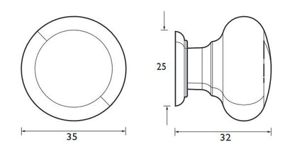 Ceramic & Stainless Steel Knob Durable Design for Bathroom