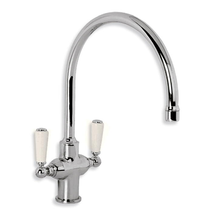 Lefroy Brooks White Lever Monobloc Kitchen Sink Mixer