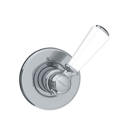 LB White Lever Flow Control "Plain" -  Antique Gold