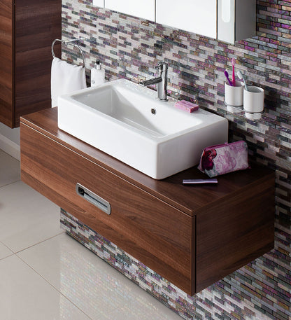 Crosswater Air  600 x 390mm 1 Tap Hole Counter/Wall Mounted Basin