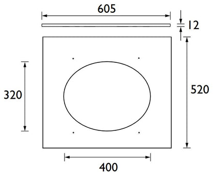 Wilton 600mm Worktop - White Marble Effect