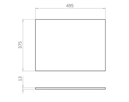 Crosswater 485mm Carrara Effect Worktop