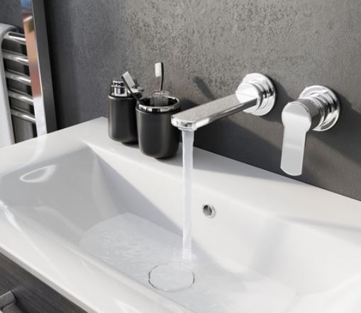 Crosswater Wisp Chrome Wall Mounted Basin Mixer w/o Plate