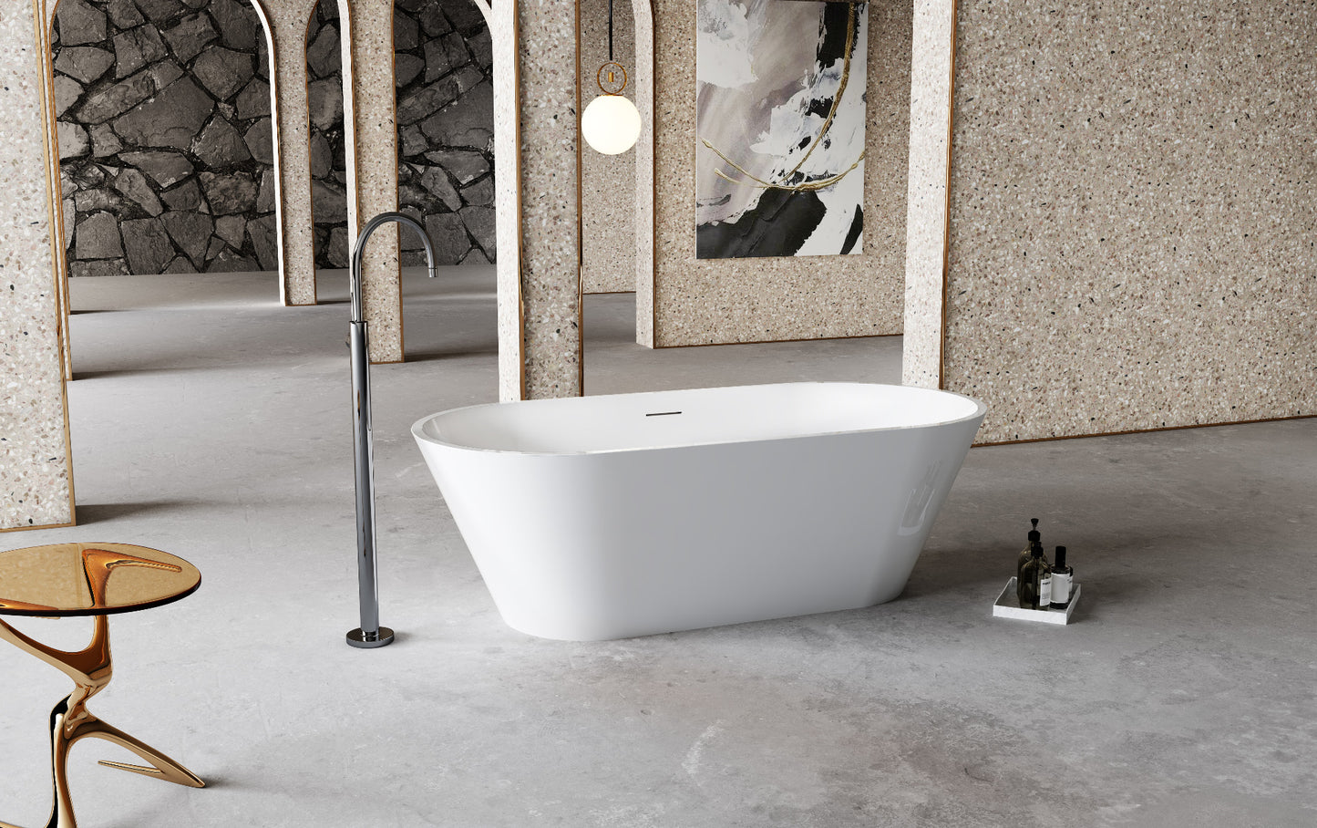 Luxe Devon 1700 Oval Freestanding Acrylic Bath