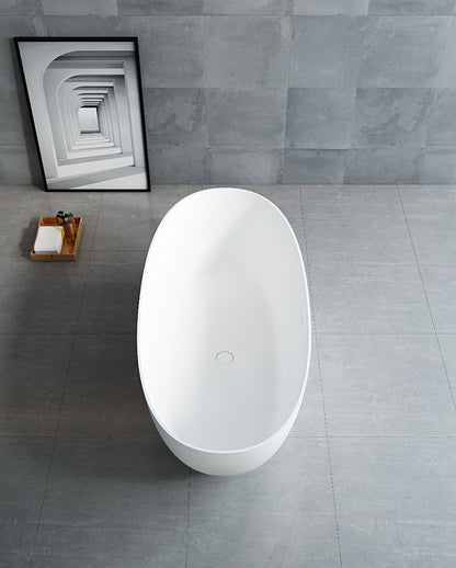 Luxe Stirling 1500 Oval Freestanding Solid Surface Bath