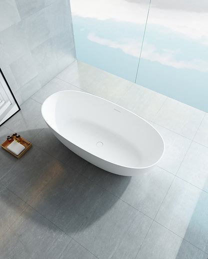 Luxe Stirling 1500 Oval Freestanding Solid Surface Bath