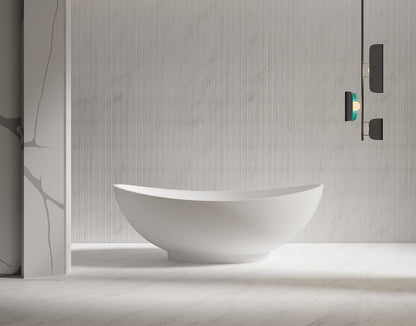 Luxe Perth 1600 Moon freestanding Solid Surface Matt Bath